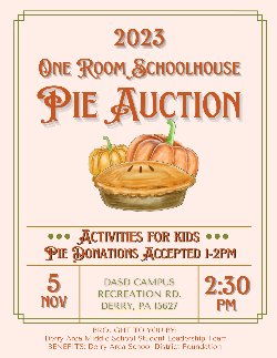 2023 One Room Schoolhouse Pie Auction